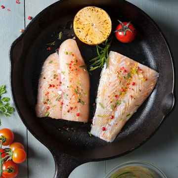 M15 PANGASIUS WITH HERB OLIVE SAUCE